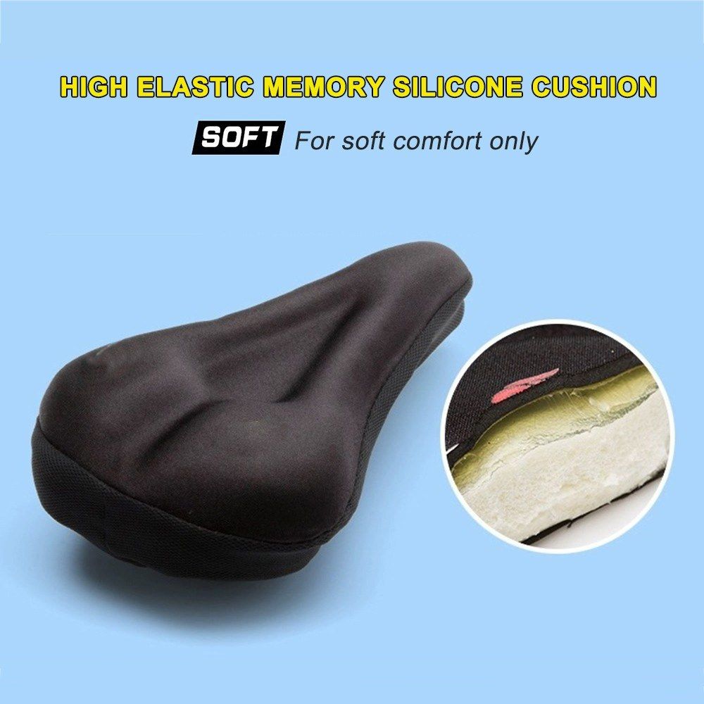 Bike Seat Covers Bicycle Memory Silicone  Cushion Cover Soft