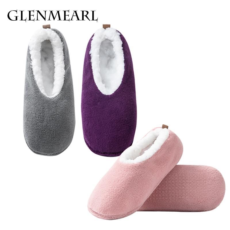 2 Pairs Indoor Floor Socks For Women Keep Warm Men's Non-slip Home Slippers Soft Comfortable Fashion Ladies Winter Floor Shoes
