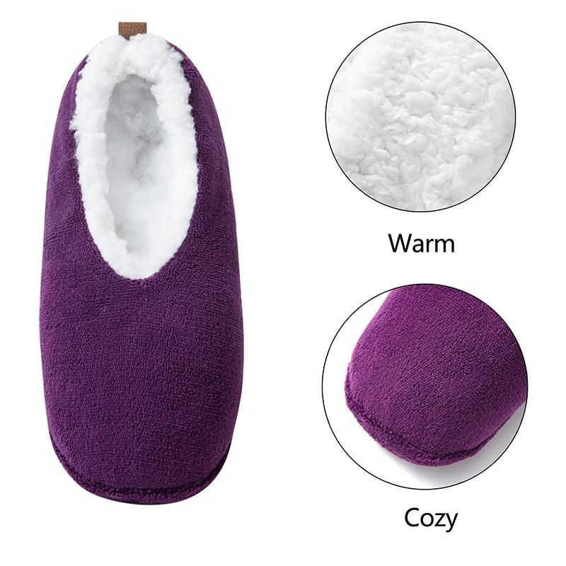 2 Pairs Indoor Floor Socks For Women Keep Warm Men's Non-slip Home Slippers Soft Comfortable Fashion Ladies Winter Floor Shoes