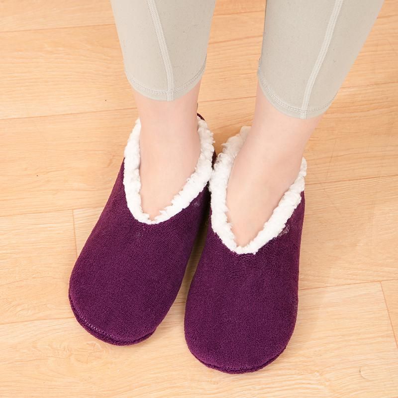 2 Pairs Indoor Floor Socks For Women Keep Warm Men's Non-slip Home Slippers Soft Comfortable Fashion Ladies Winter Floor Shoes