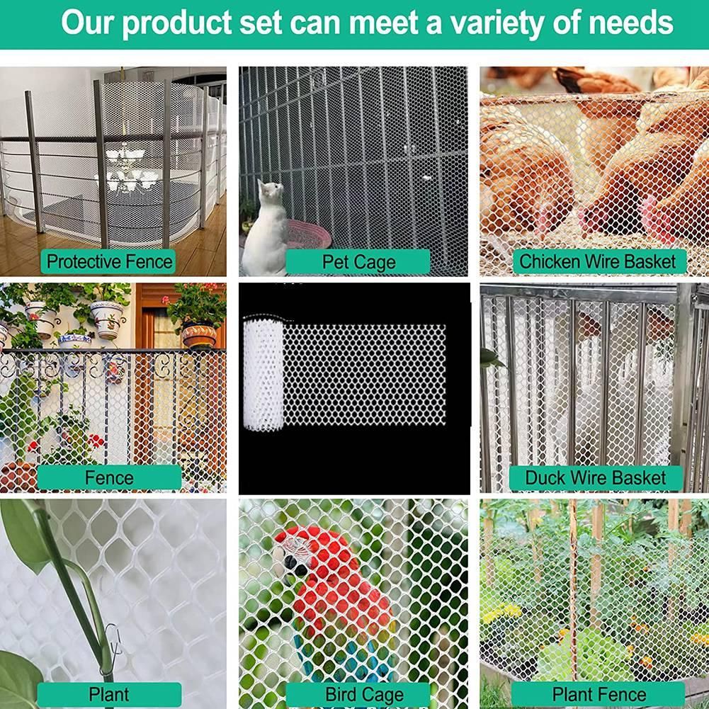 Plastic Chicken Wire Fence Mesh,Fencing Wire for Gardening, Poultry
