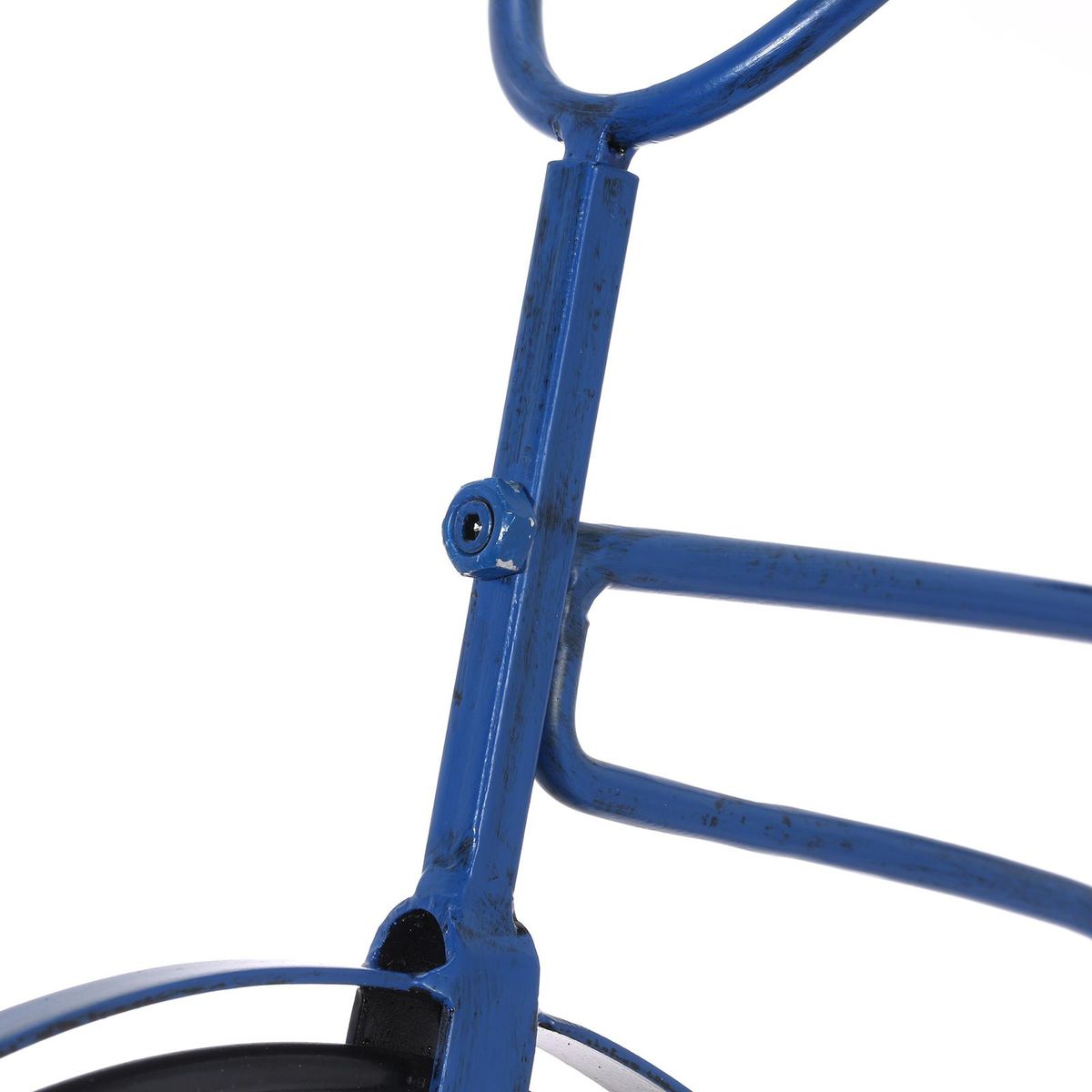 Tomfeel Bicycle Plant Stand Three Pots of Iron Flower Stand Handicraft Indoor Outdoor or Garden Vast Decoration Romantic Gift Blue & Yellow
