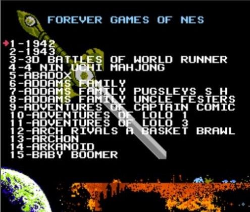 FOREVER GAMES 60Pins 8 Bit Game Cartridge 405 In1 With