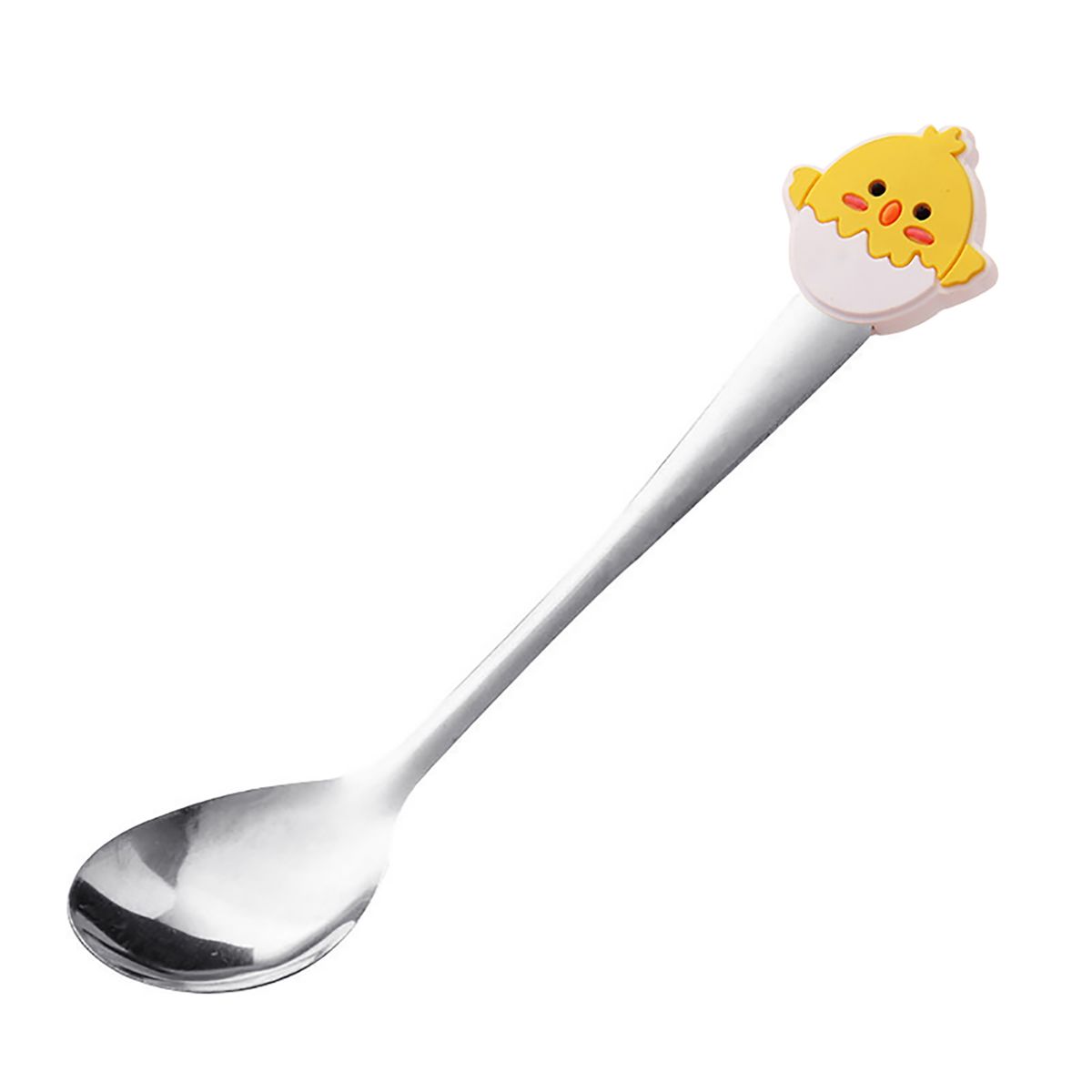 Soup Spoon Non-stick Cute Sturdy Handle Stainless Steel-