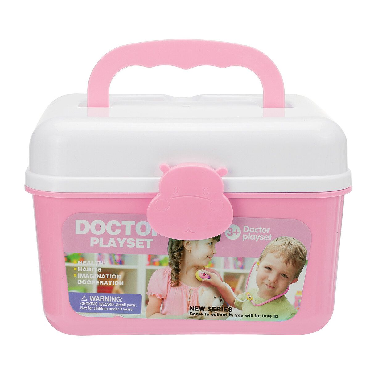 Toy Doctor Kit For Kids And Toddlers Pretend Play For Girls Dr Toys Dentist Doctor Kit With Electronic Stethoscope Toy And Carrying Case, Role Play Educational Toy Doctor Playset 46pcs Pink
