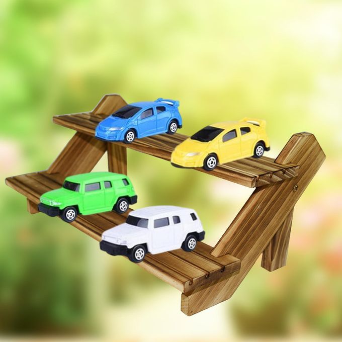 Multi-use Wooden Rack  Cosmetics Watch Storage Display 2 Layer
