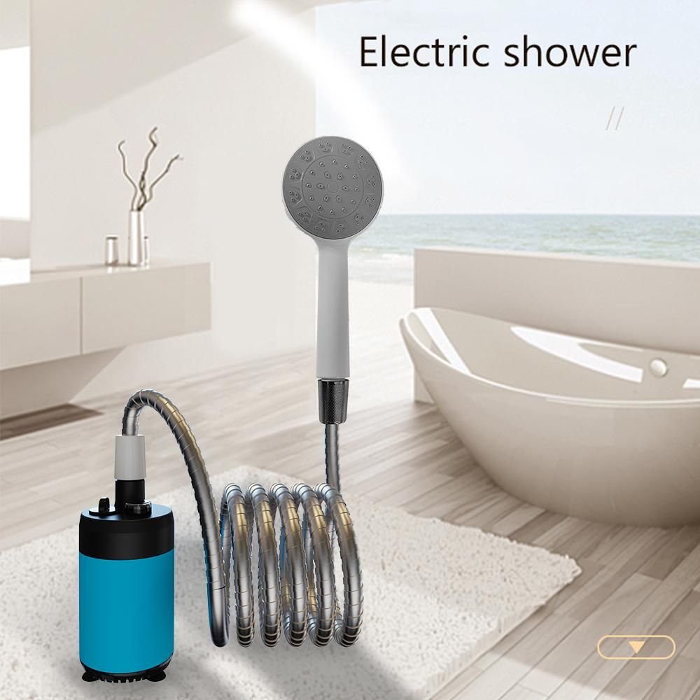 Portable Shower Camping Outdoor Shower Handheld Electric Shower Battery Powered Compact Handheld   Rechargeable Camping Showerhead