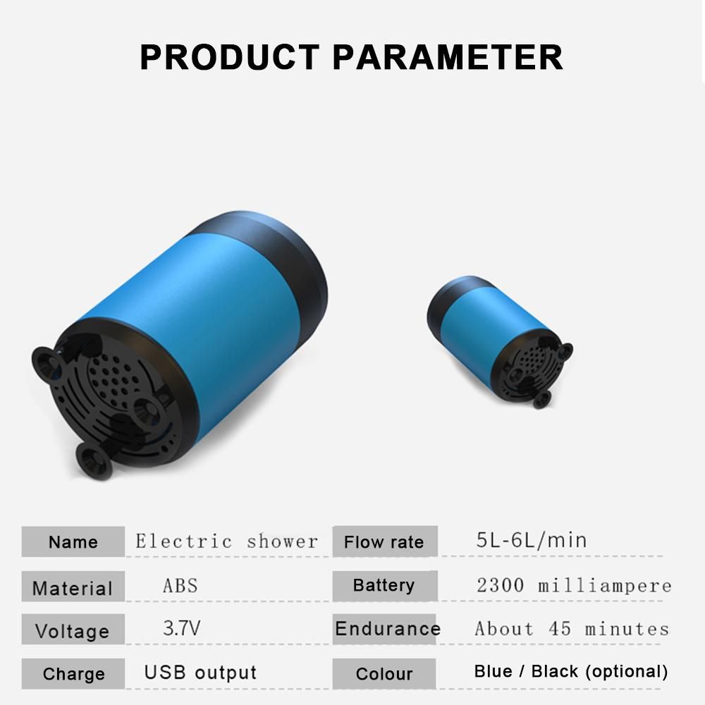 Portable Shower Camping Outdoor Shower Handheld Electric Shower Battery Powered Compact Handheld   Rechargeable Camping Showerhead