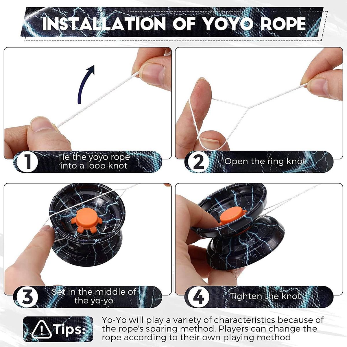 5Pcs Alloy Responsive Yoyo Balls for Beginners, Adults P