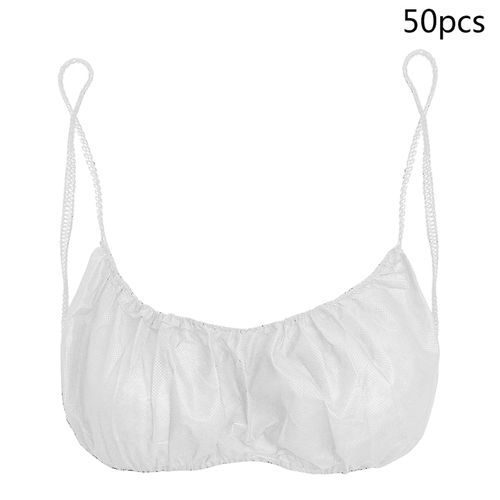 50Pcs Women Disposable Bras Elastic S Spa Top Underwear Non-woven