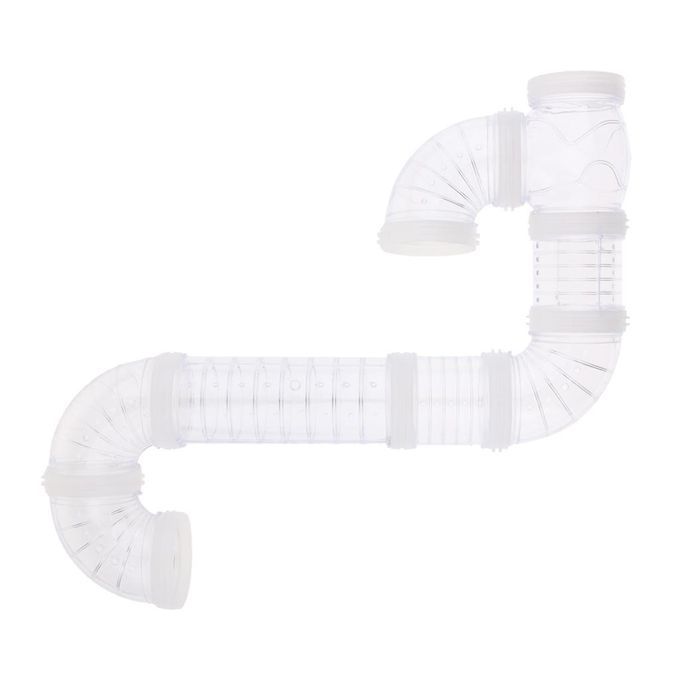 Plastic Pipe Line Tubes Training Playing Connected External White