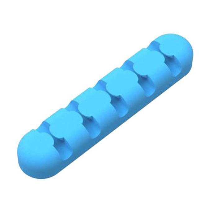 Silicone Adhesive Charging Cable Management Clips Holder Blue