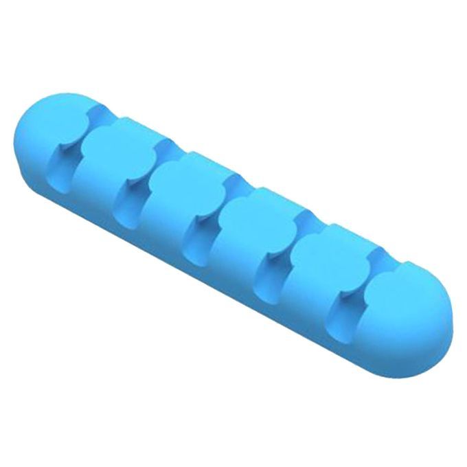 Silicone Adhesive Charging Cable Management Clips Holder Blue