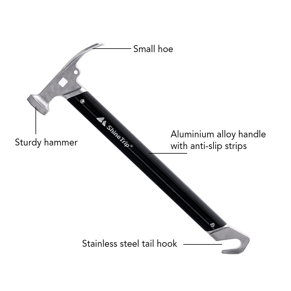Outdoor Camping Tent Stake Peg Hammer Nail Remover For
