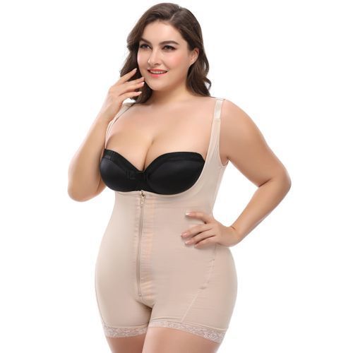 Womens Full Body Shaper Postpartum Recovery Slimming Underwear Waist Corset Girdle Bodysuits Fat Reductora Shapewear(#D034 Grey)