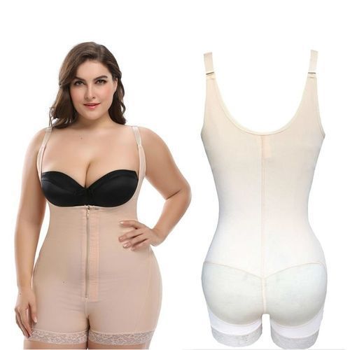Womens Full Body Shaper Postpartum Recovery Slimming Underwear Waist Corset Girdle Bodysuits Fat Reductora Shapewear(#D034 Grey)