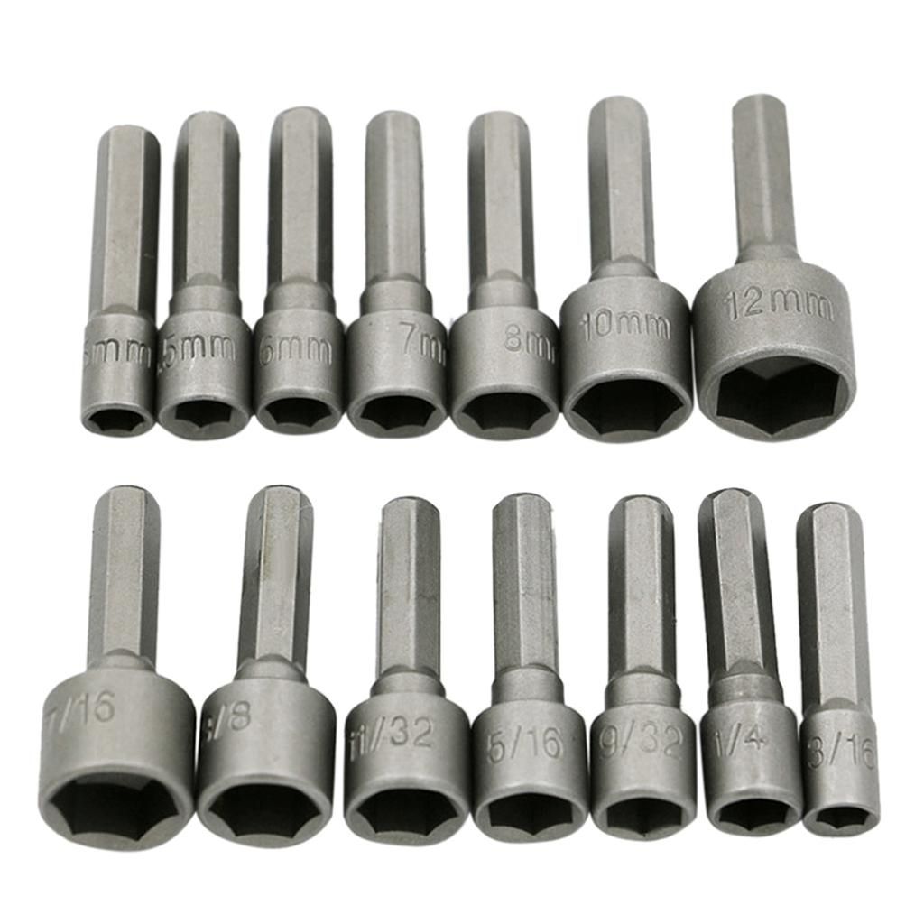 Power Hexagon Socket Set Extension 5-13mm Adapter DIY Household Tools