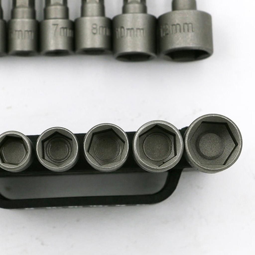 Power Hexagon Socket Set Extension 5-13mm Adapter DIY Household Tools