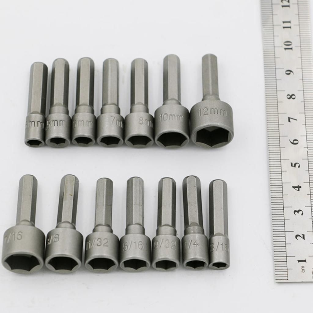 Power Hexagon Socket Set Extension 5-13mm Adapter DIY Household Tools