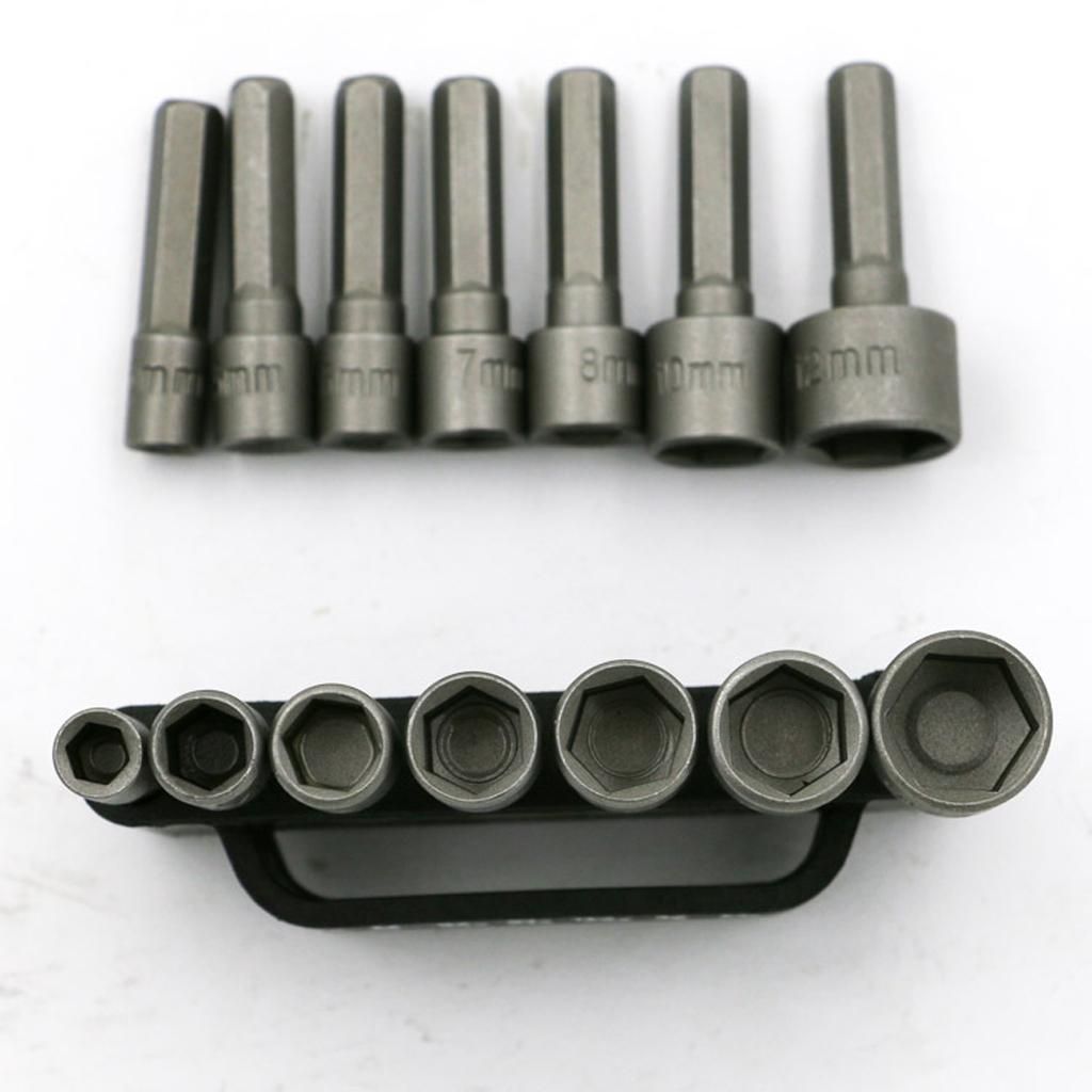 Power Hexagon Socket Set Extension 5-13mm Adapter DIY Household Tools