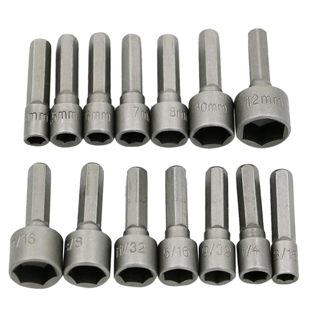 Power Hexagon Socket Set Extension 5-13mm Adapter DIY Household Tools