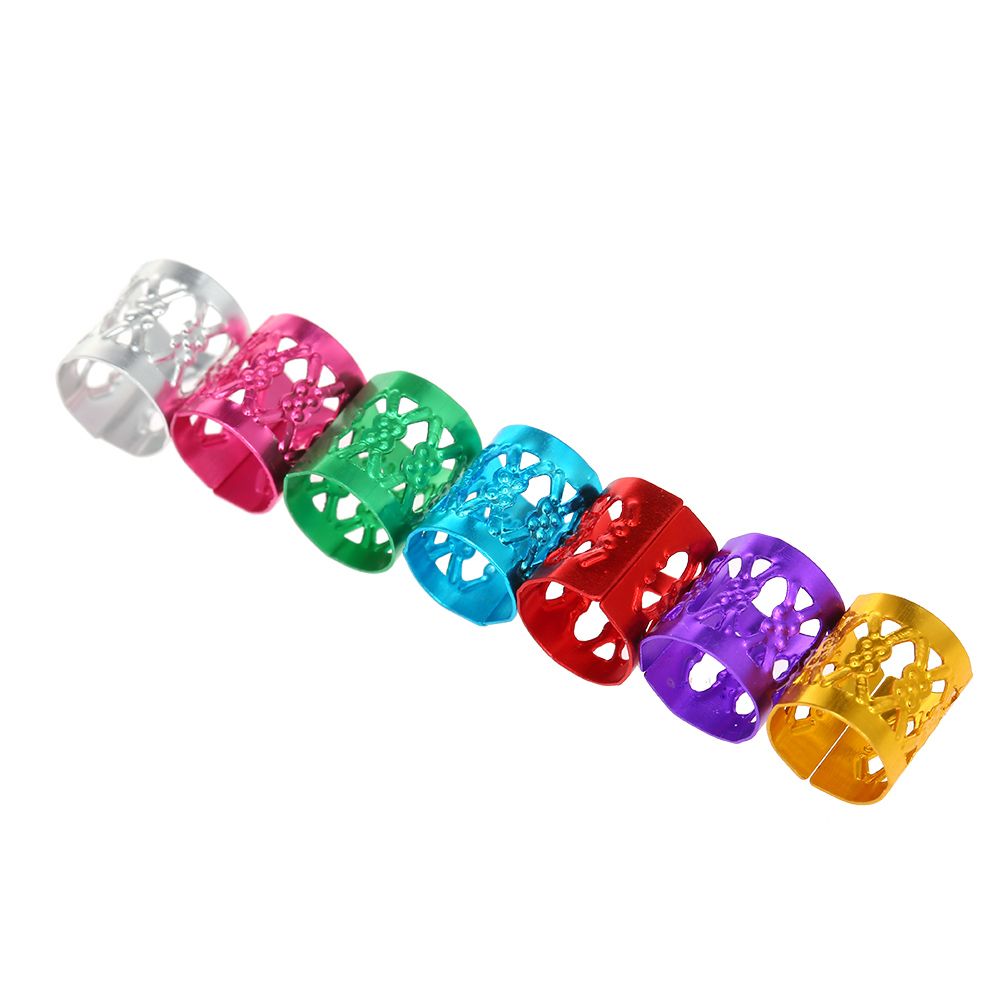 100pcs Dreadlocks Hair Accessories Hair Rings Cuffs Metal