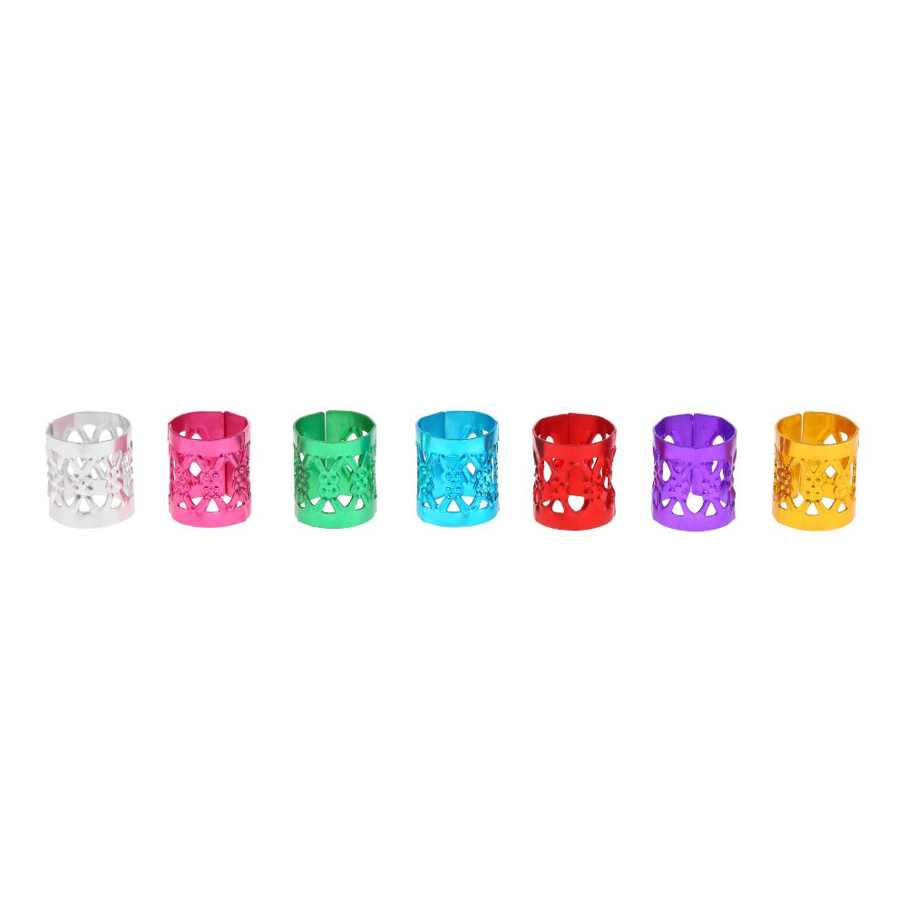 100pcs Dreadlocks Hair Accessories Hair Rings Cuffs Metal
