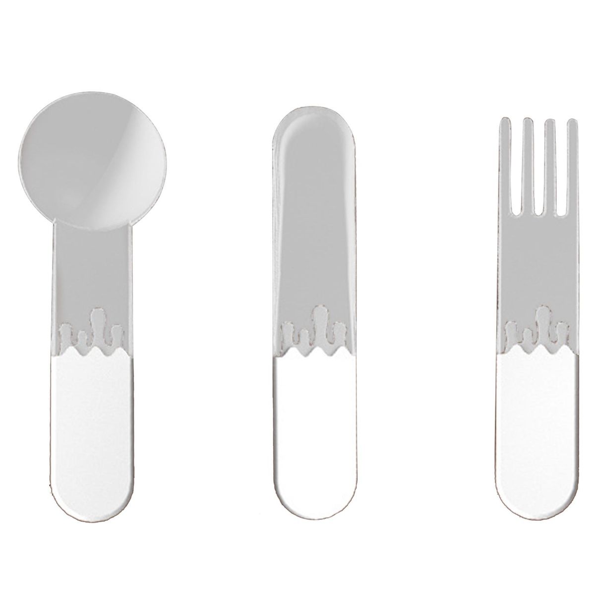 Safe to Use Dessert Spoons Versatile Food-grade Spoon Set for Home White