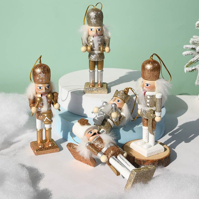 Cute Wooden Decoration Nutcracker Puppet Man Christmas Tree