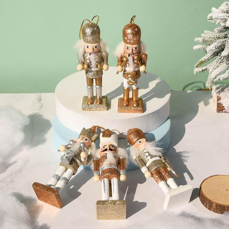 Cute Wooden Decoration Nutcracker Puppet Man Christmas Tree