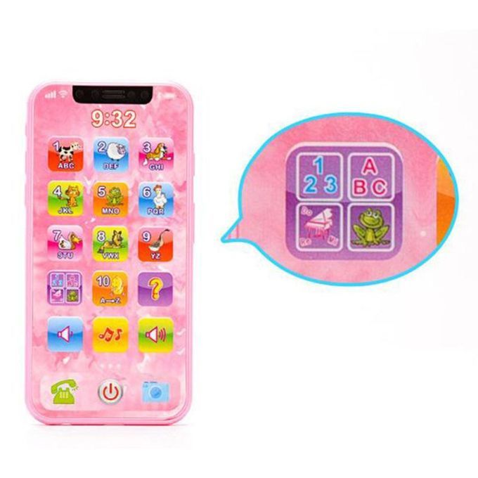 Children Cellphone Mobile Phone Touch Screen Music-Pink