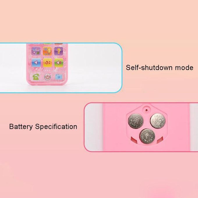 Children Cellphone Mobile Phone Touch Screen Music-Pink