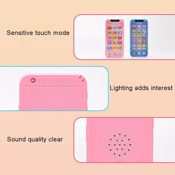 Children Cellphone Mobile Phone Touch Screen Music-Pink