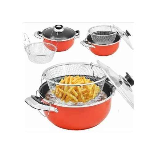3 In 1 Non Stick Cooker, Fryer And Steamer-28cm