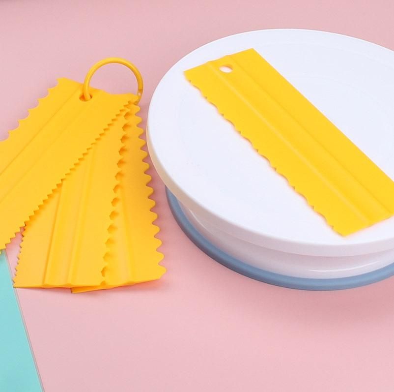 4pcs/set Cake Spatula DIY Baking Tools Plastic pink