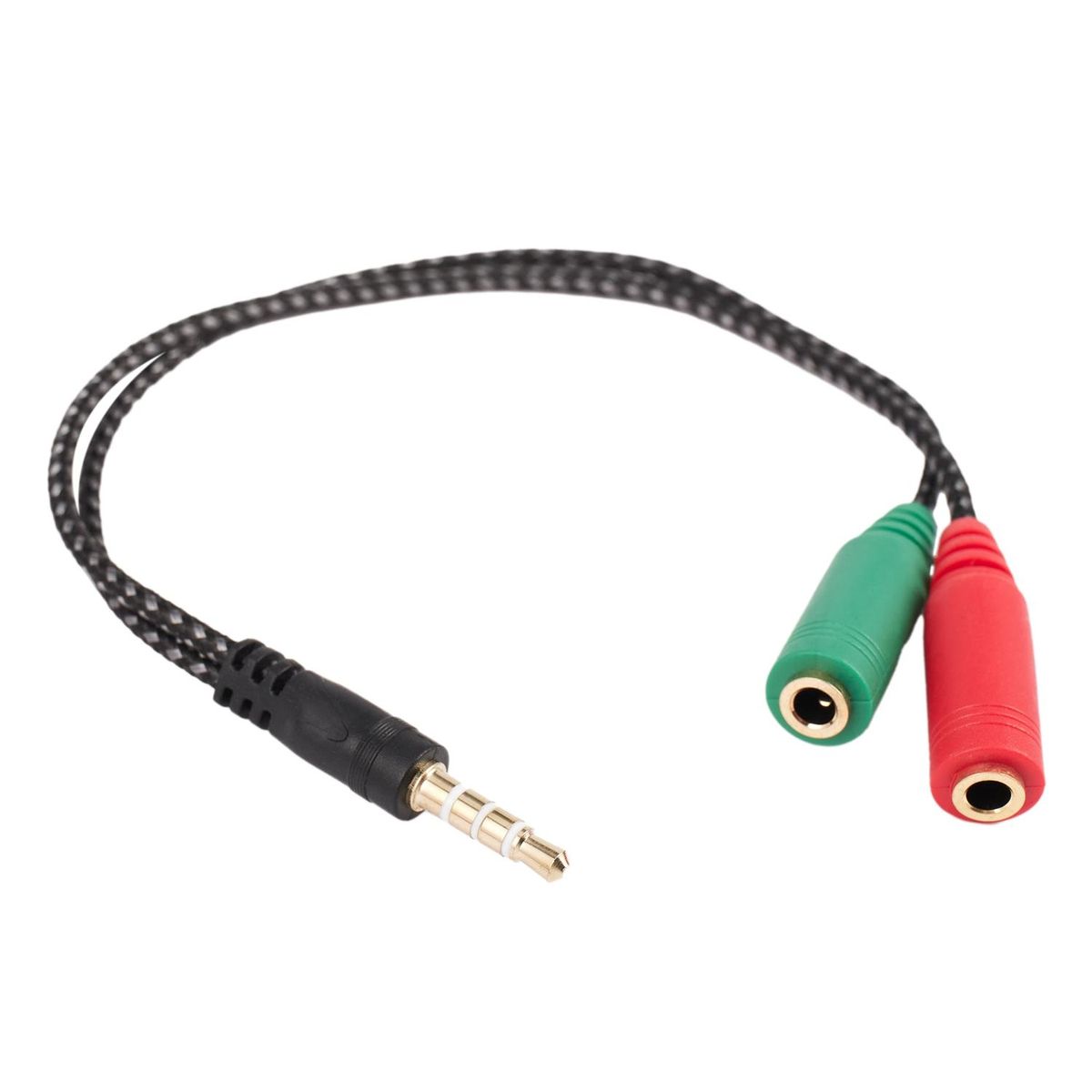 1 Pcs Cable Adapter 2 In 1 Splitter 4 Pole 3.5mm Audio Cable