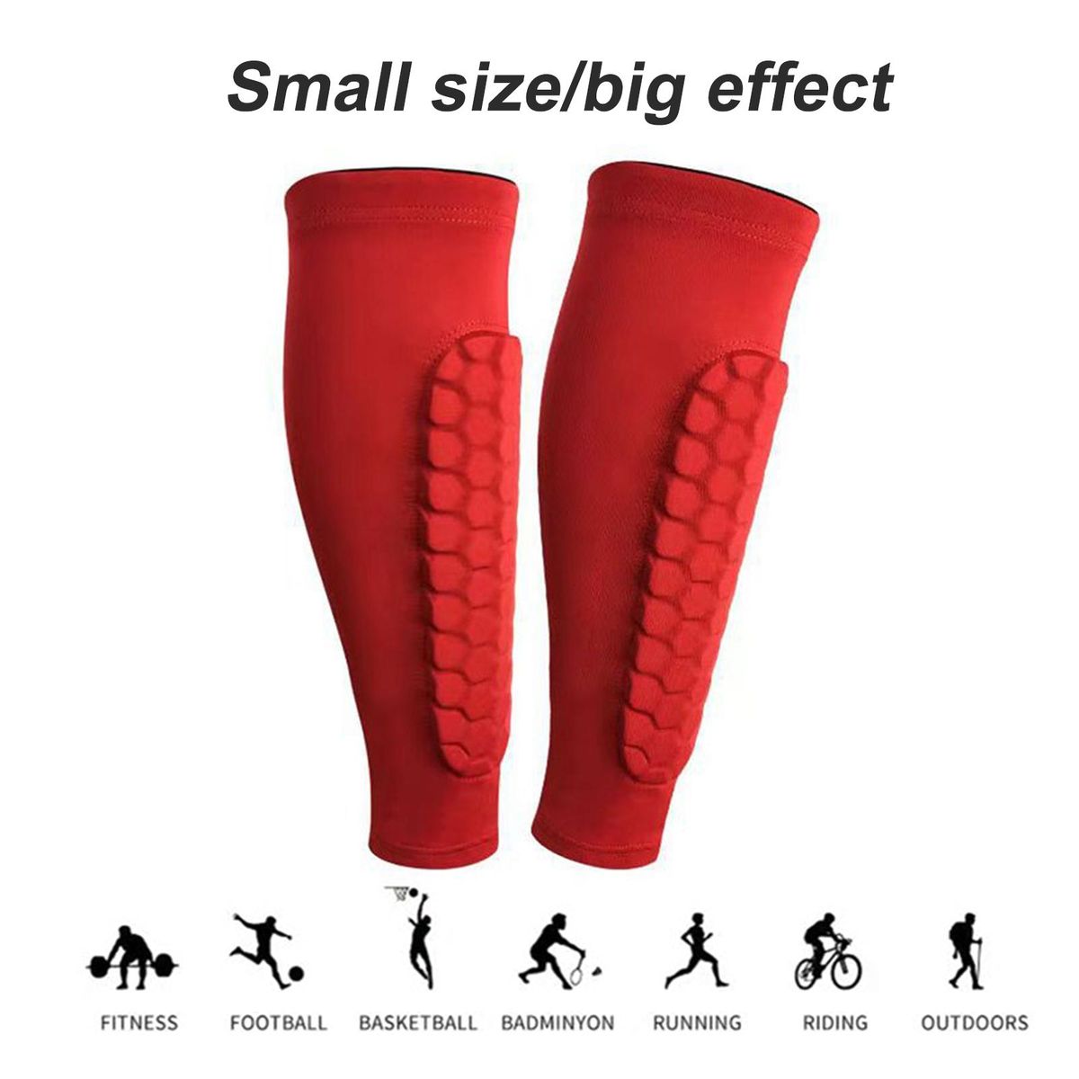Scratch-resistant Shin Guards Advanced Soccer Shin Guards for Adults Red