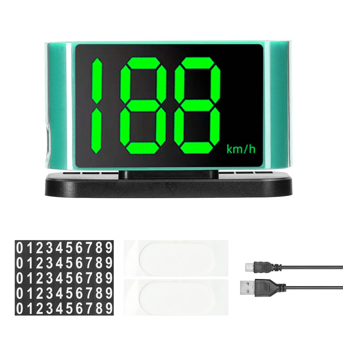 Car HUD Headup Display GPS Digital Speedometer With LED