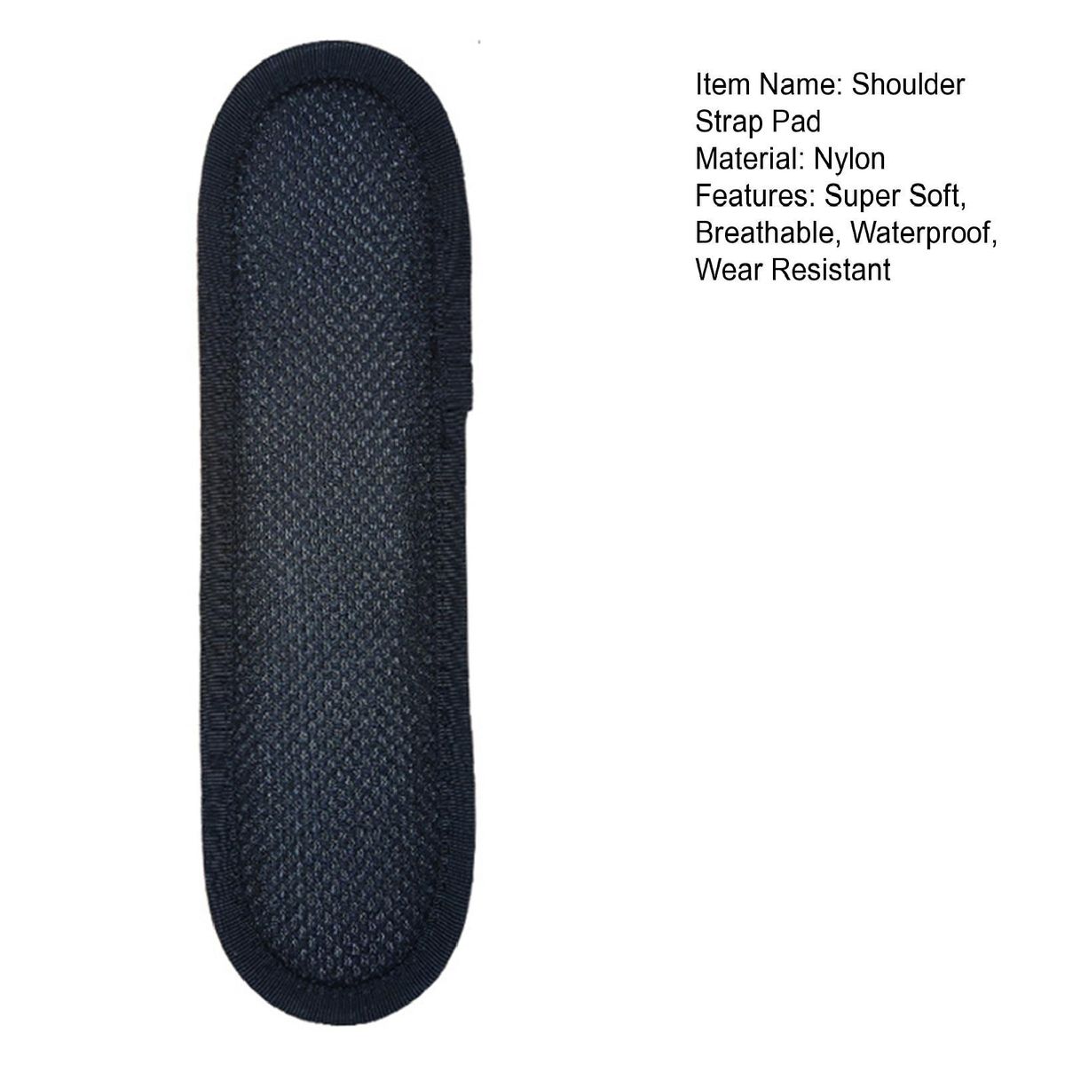 Shoulder Strap Mat Comfort Shoulder Strap Pad Breathable for Messenger Black