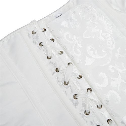 White Steampunk Corset Top Waist Cinchers Shaper Lace Women Sexy Plus Size