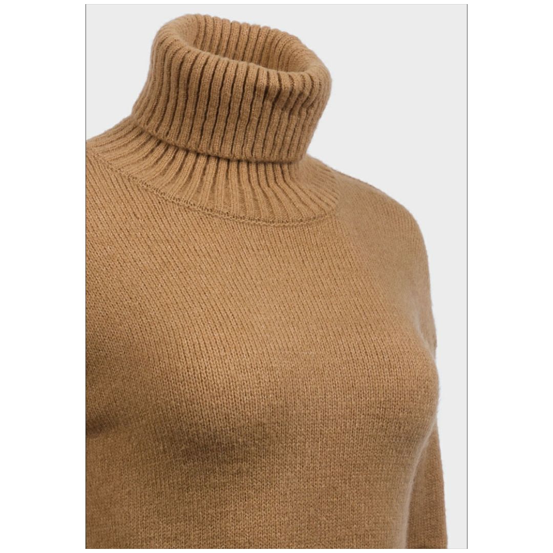 Mfed A Ladies Roll Neck Step Hem Knitted Jumper