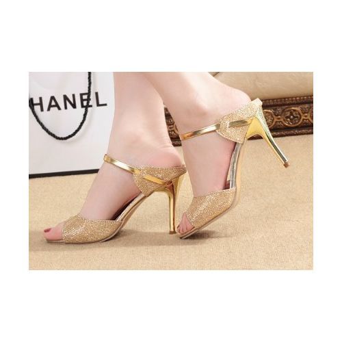 Women's Platform High Heel Berniso Sandals-Gold