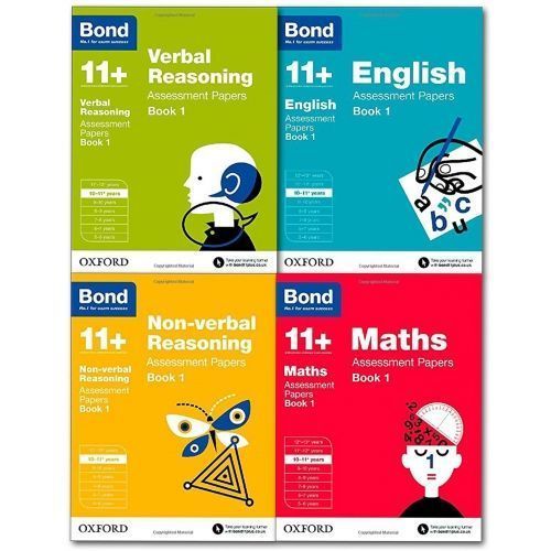 Bond 10-11 Years Asssessment Papers Maths, English 4 Book Set