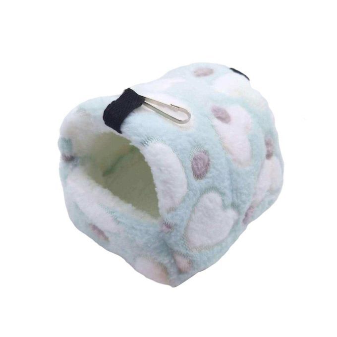 Soft Guinea Pig Bed Nest Sleeping Warm Cozy Cage White Blue Heart