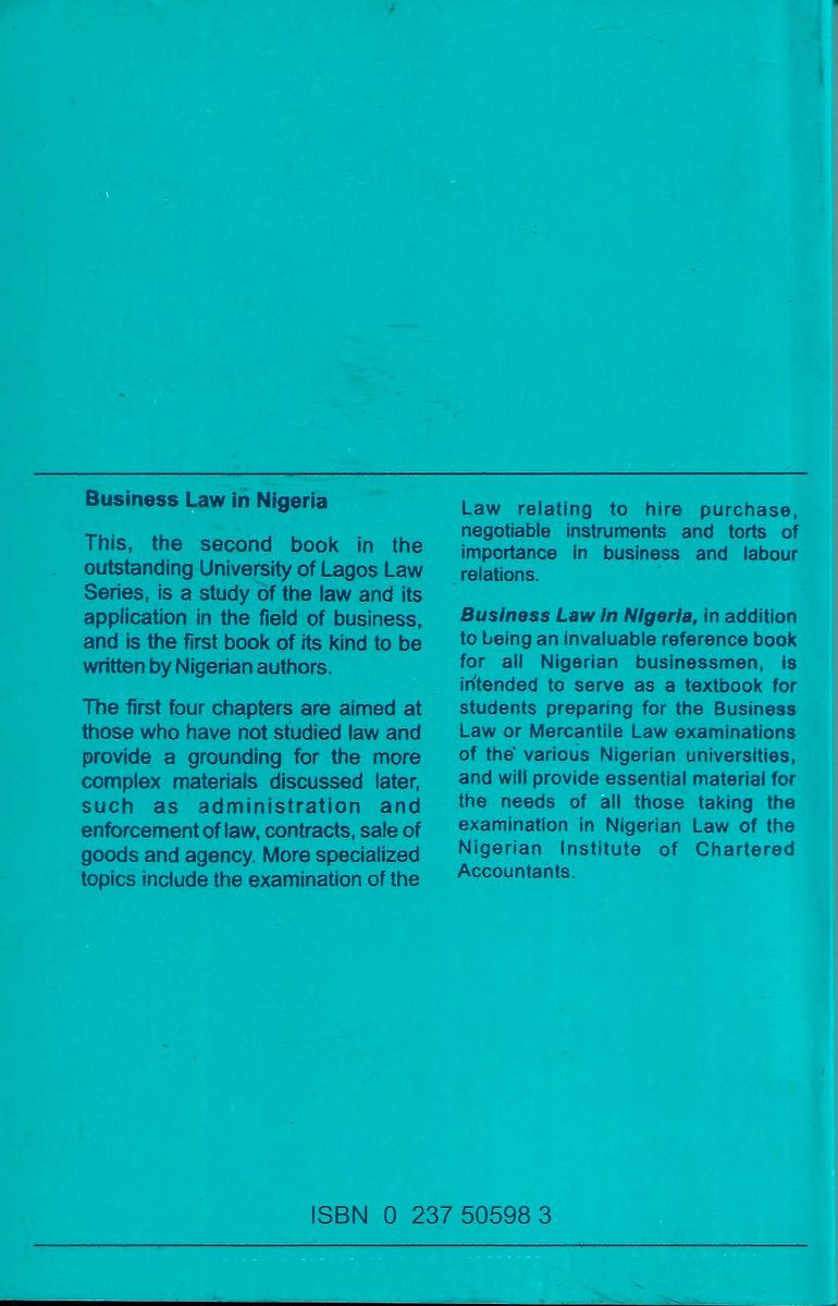 Business Law In Nigeria.