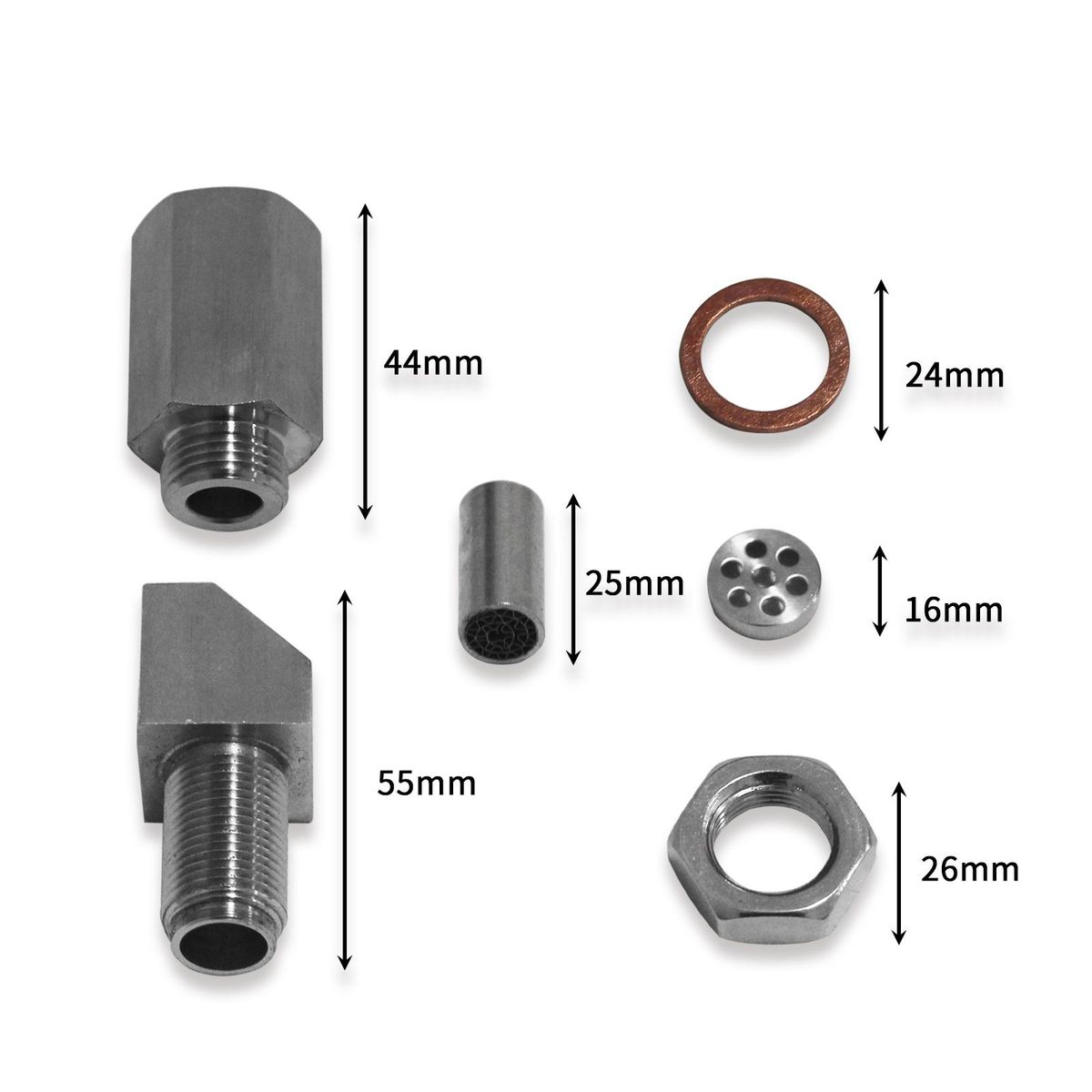 45 Degree O2 Oxygen Sensor Extender Spacer Engine Light Adapter Engine Light Adapter Bung Accessories M18*1.5