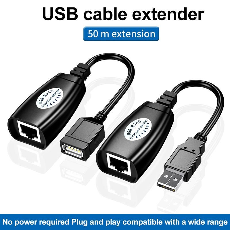 USB Extender 50m USB Extension Signal Amplifier usb2.0 to RJ45 Network Extender
