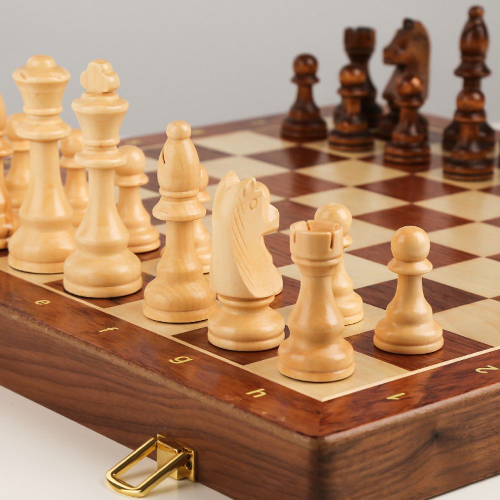 Wooden Chess Board Set 15 Inch International Chess Game