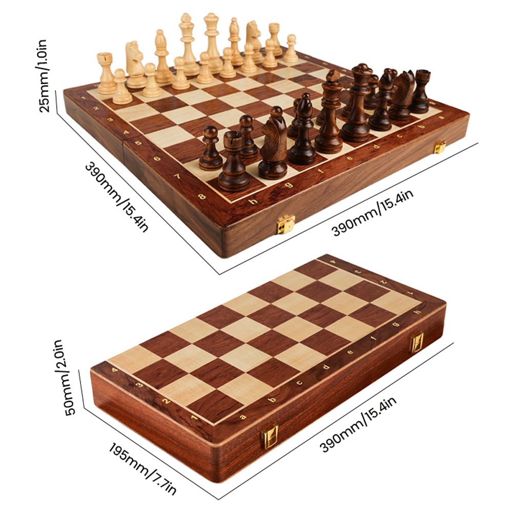 Wooden Chess Board Set 15 Inch International Chess Game