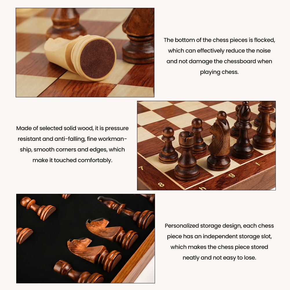 Wooden Chess Board Set 15 Inch International Chess Game